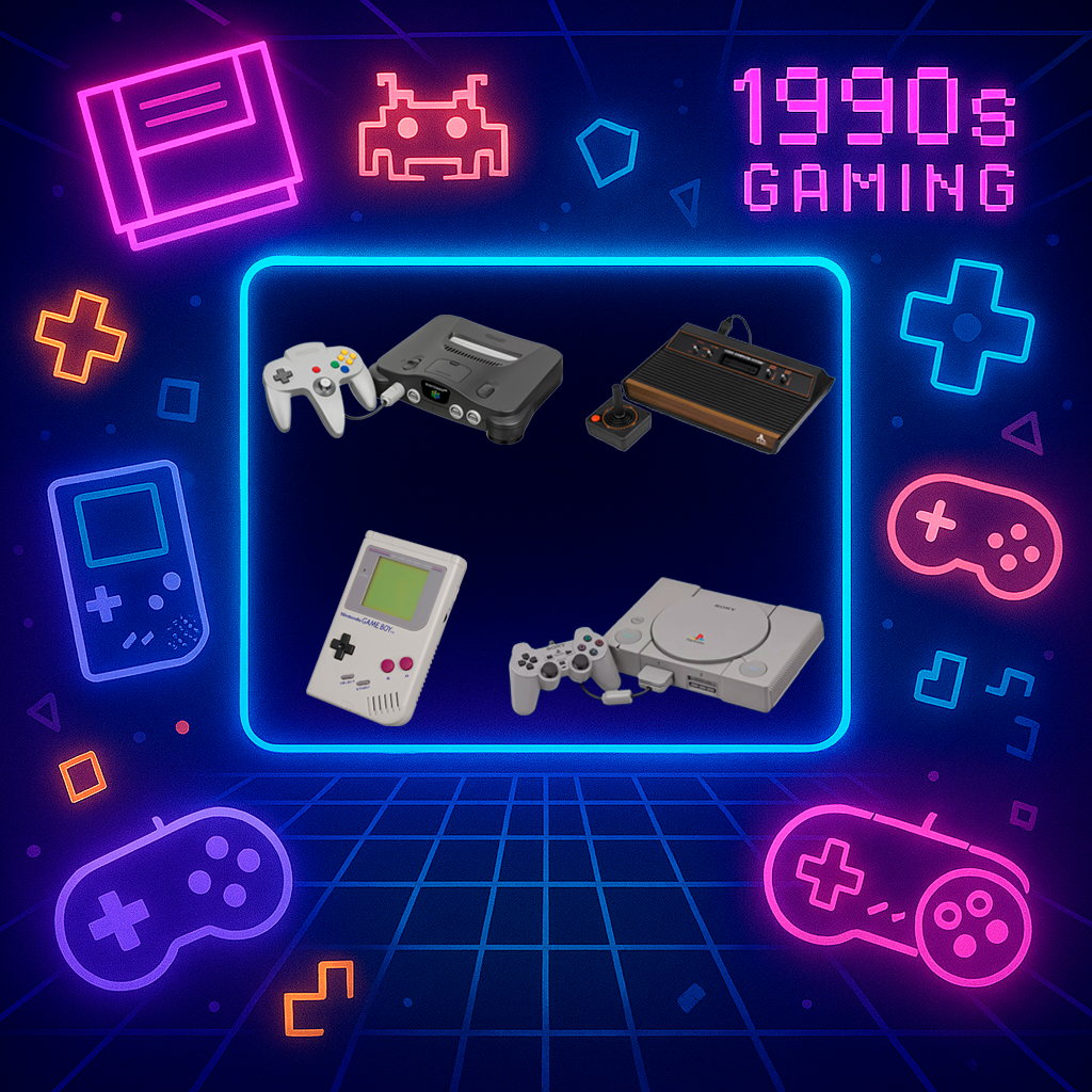 Las 10 consolas de videojuegos más icónicas de los años 90
